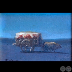 CARRETA PARAGUAYA - Óleo de Juan Guerra Gaja